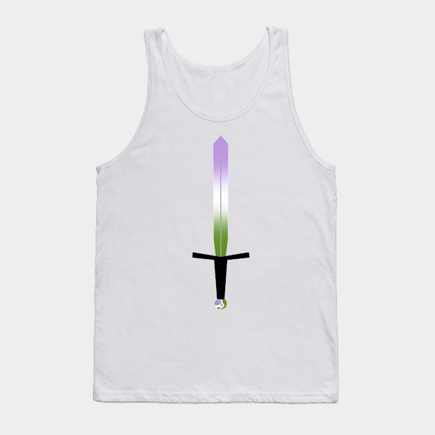 Genderqueer Sword Tank Top by nats-designs